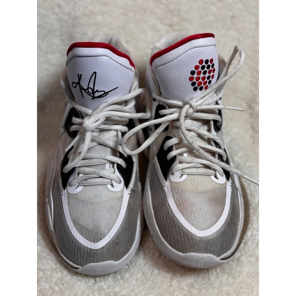 Nike Kyrie 8 Infinity Kids Basketball Shoes White Grey Red  Athletic